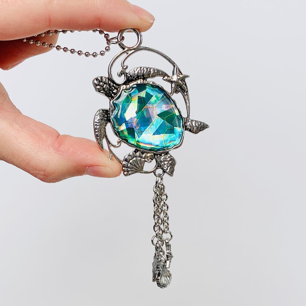 Sea Turtle Shimmer Car Charm Ornament GANZ 