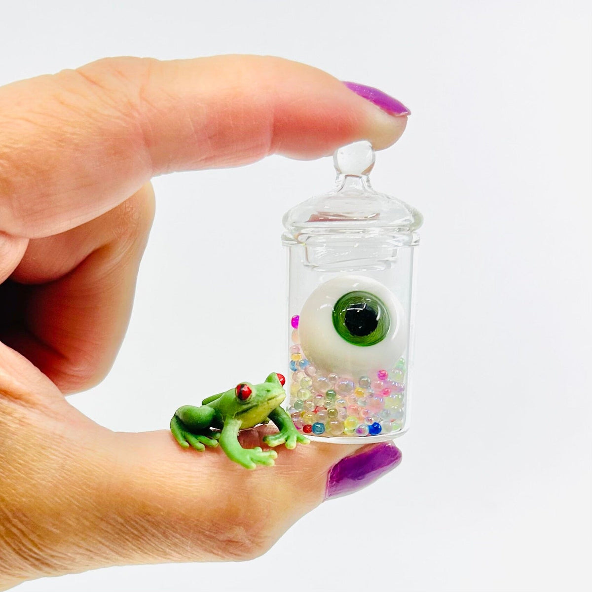 Spooky Potion Glass Eye Jars Miniature - 