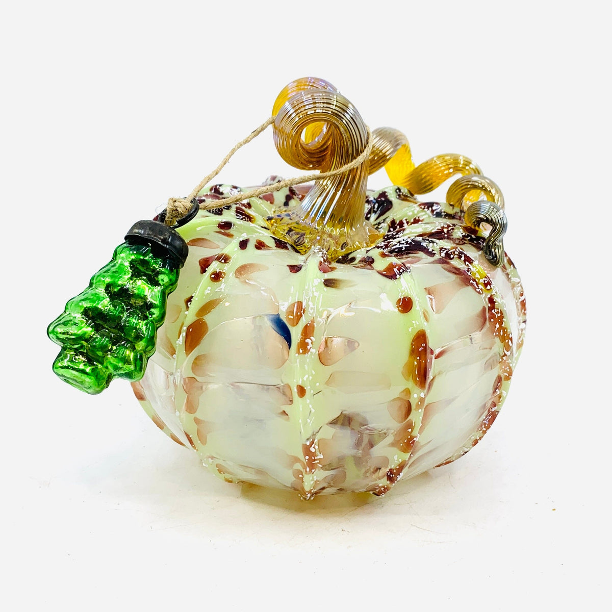 Daily Pumpkin 2148 Holiday Squat and Mercury Tree Ornament Gabby Luke Adams Glass Blowing Studio 