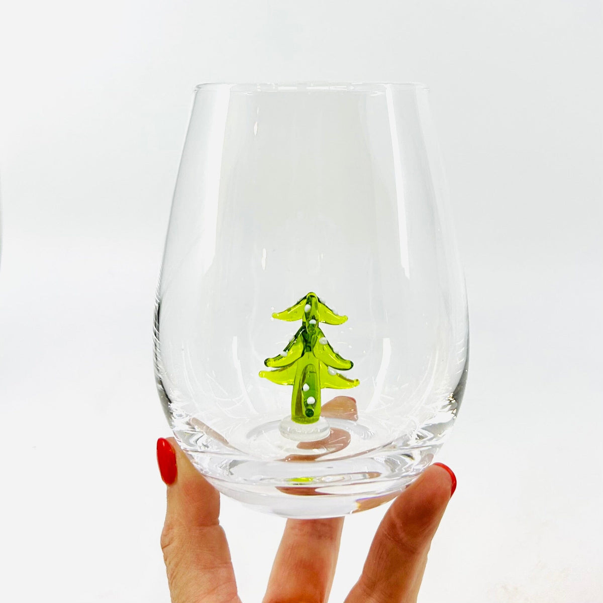 Holiday Icon Stemless Wine Glass, Snowman Creative Co-Op 