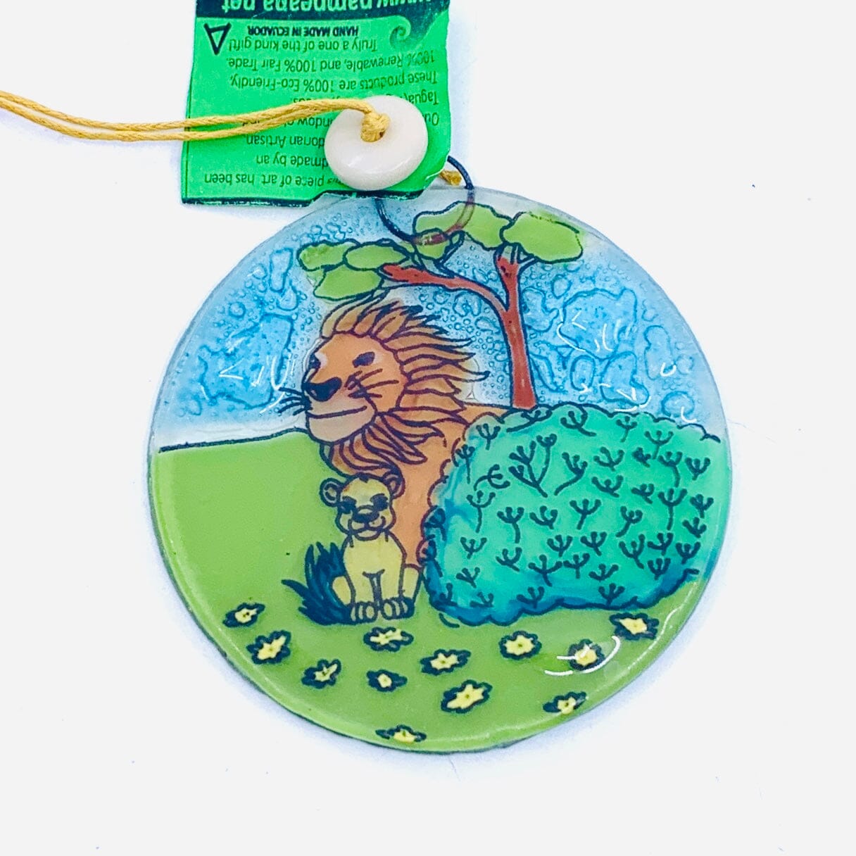 Fair Trade Ornament 139 Lion and Cub Ornament Pam Peana 