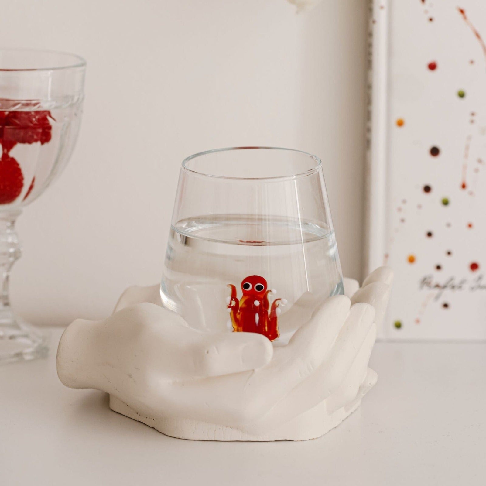 Tiny Animal Wine Glass, Octopus Decor MiniZoo 