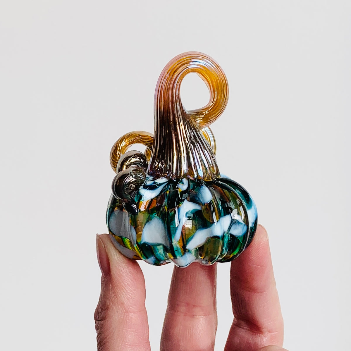 Daily Pumpkin 1308 Mini Paperweight Daily Pumpkin Luke Adams Glass Blowing Studio 
