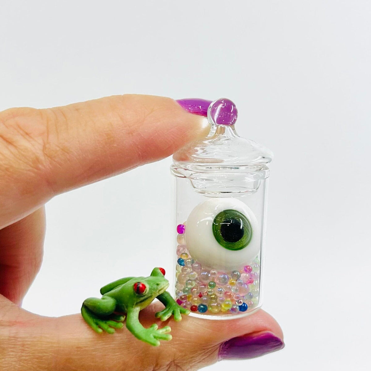 Spooky Potion Glass Eye Jars Miniature - 