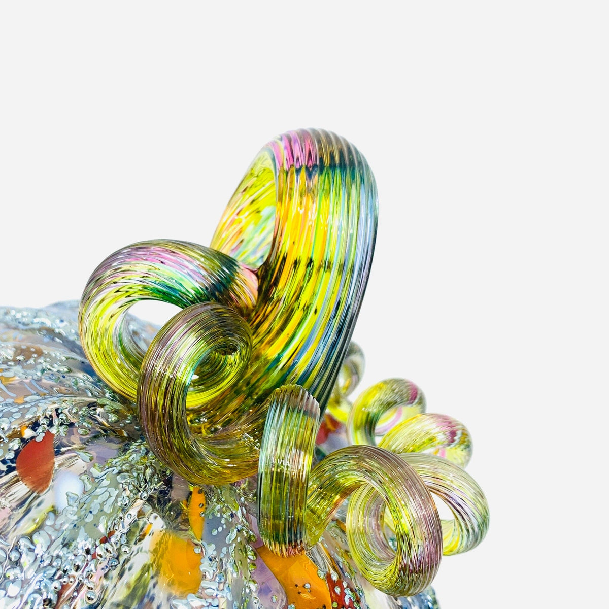 Daily Pumpkin 2851 Color-Twist Stem Squat Gabby Luke Adams Glass Blowing Studio 