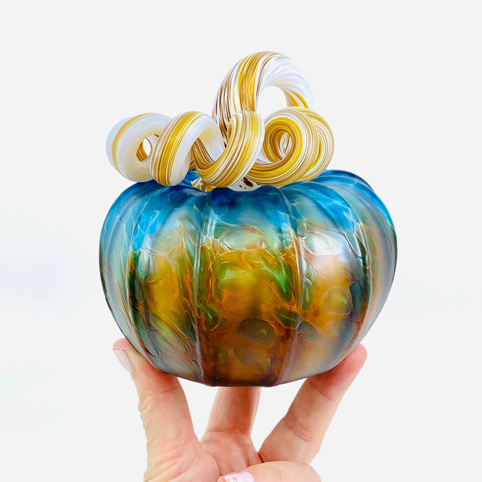 Daily Pumpkin 558 Coastal Matte Squat Gabby Luke Adams Glass Blowing Studio 
