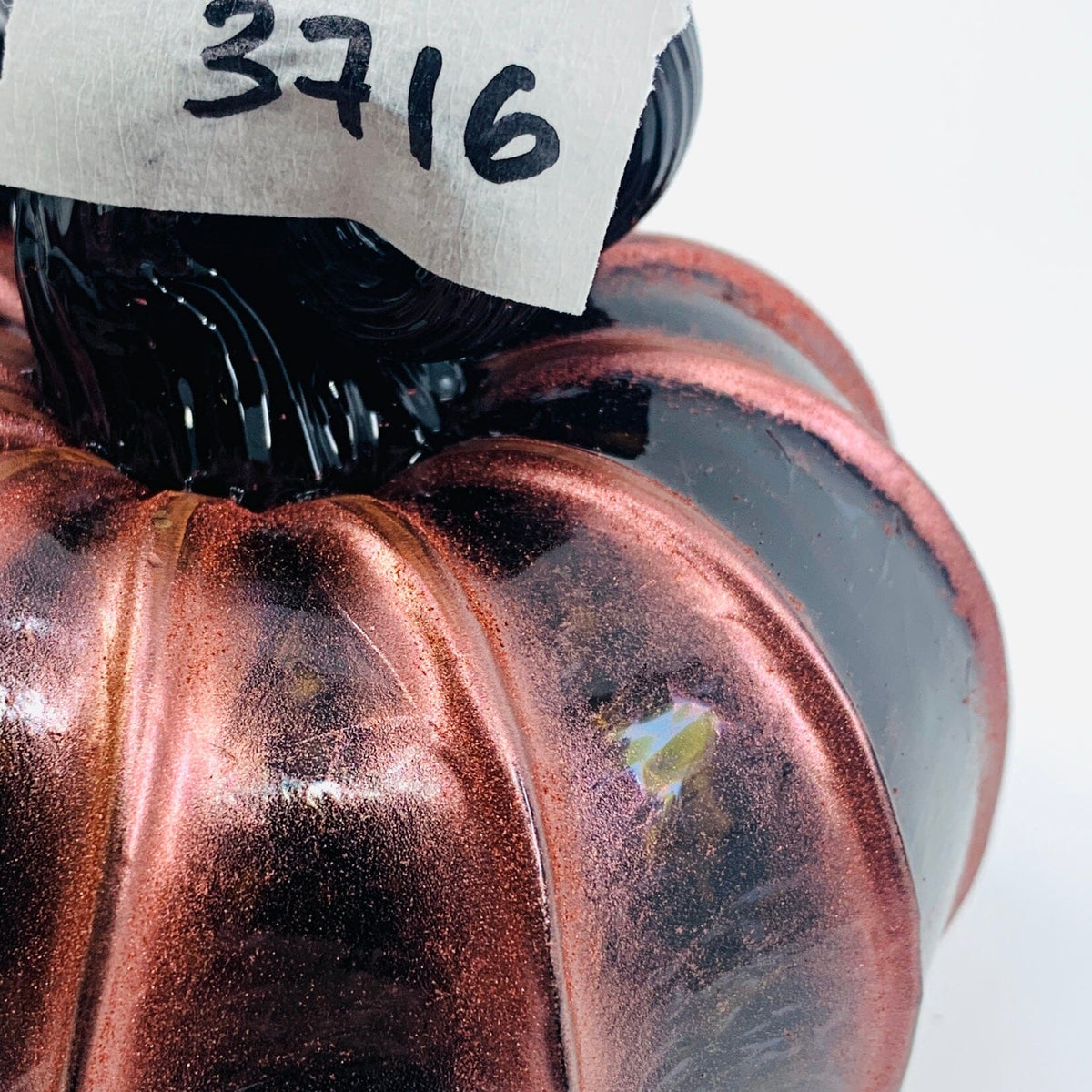 Daily Pumpkin 3716 Fall Shimmer Squat Gabby Luke Adams Glass Blowing Studio 