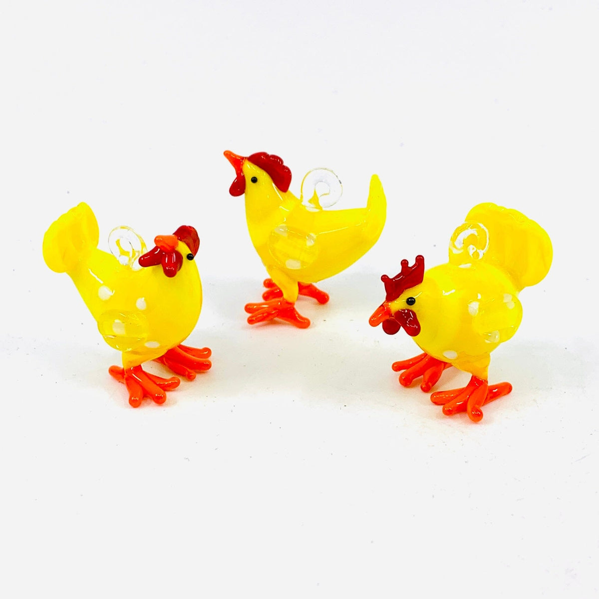 Glass Chicken Ornament
