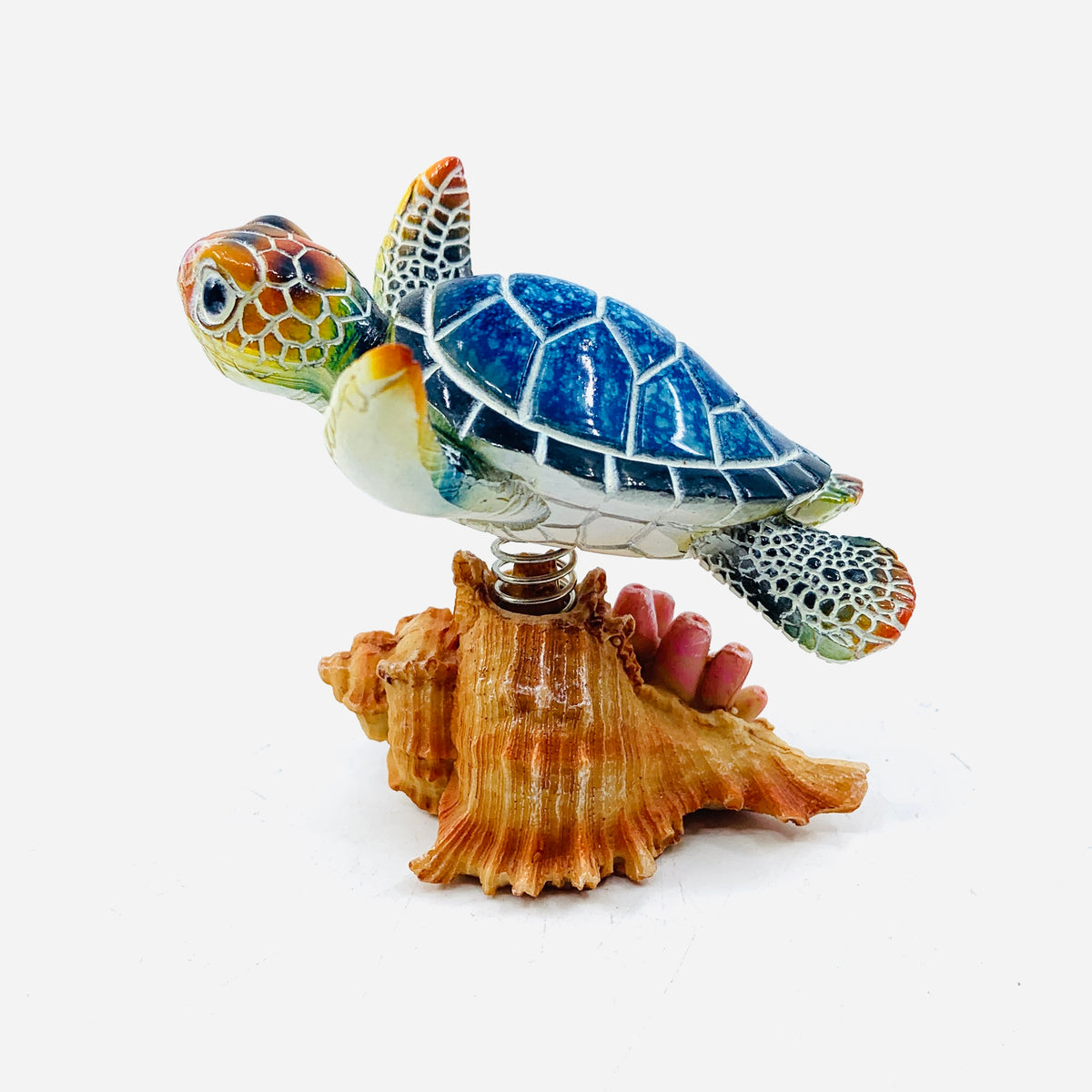 Blue Sea Turtle Bobble-Head Décor