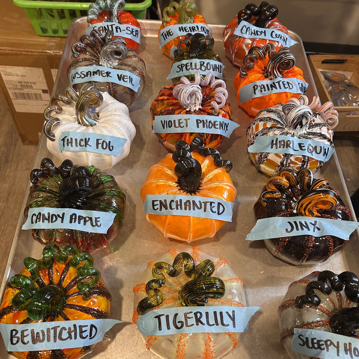 Gossamer Veil Sample Squat Pumpkin Inspo Luke Adams Glass Blowing Studio 