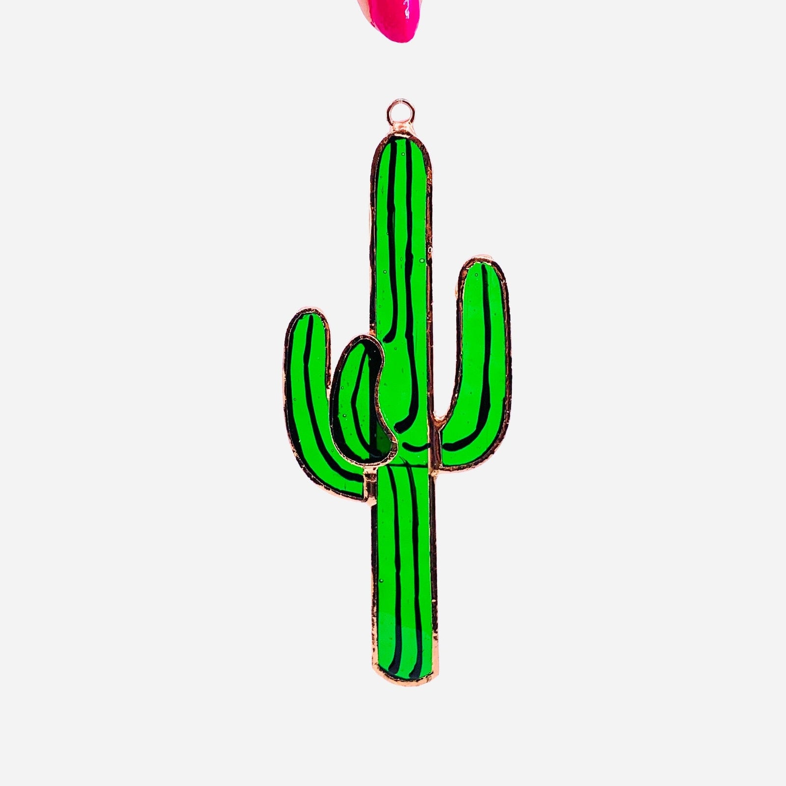 Stained Glass Suncatcher, Saguaro Cactus Decor Gift Essentials 