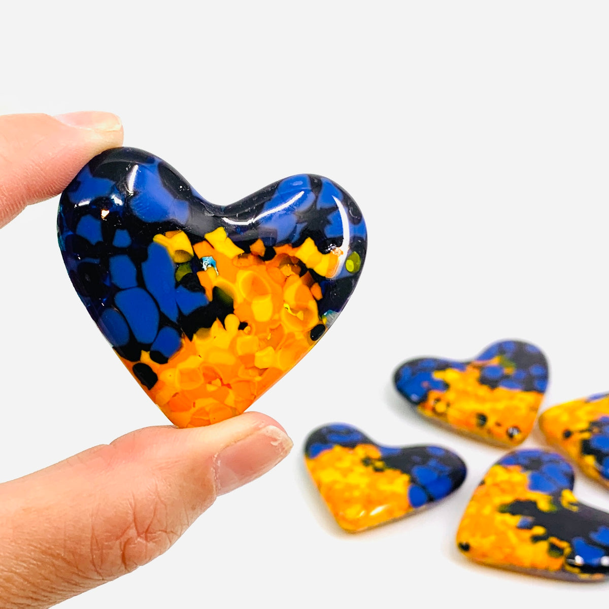 Fused Pocket Heart, Starry Night