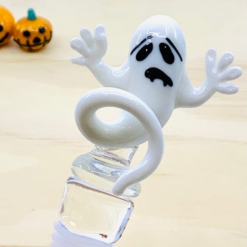 Spooky Glass Bottle Stopper, Ghost - 