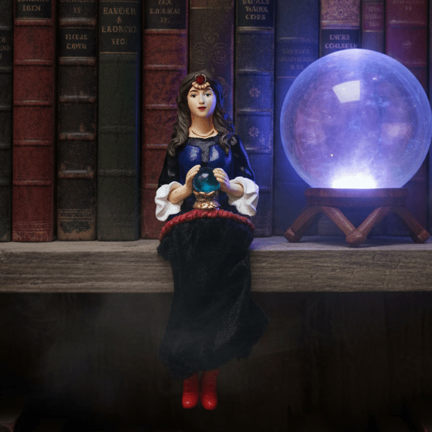 Crystal Ball Fortune Teller Shelf Sitters, Blue GANZ 