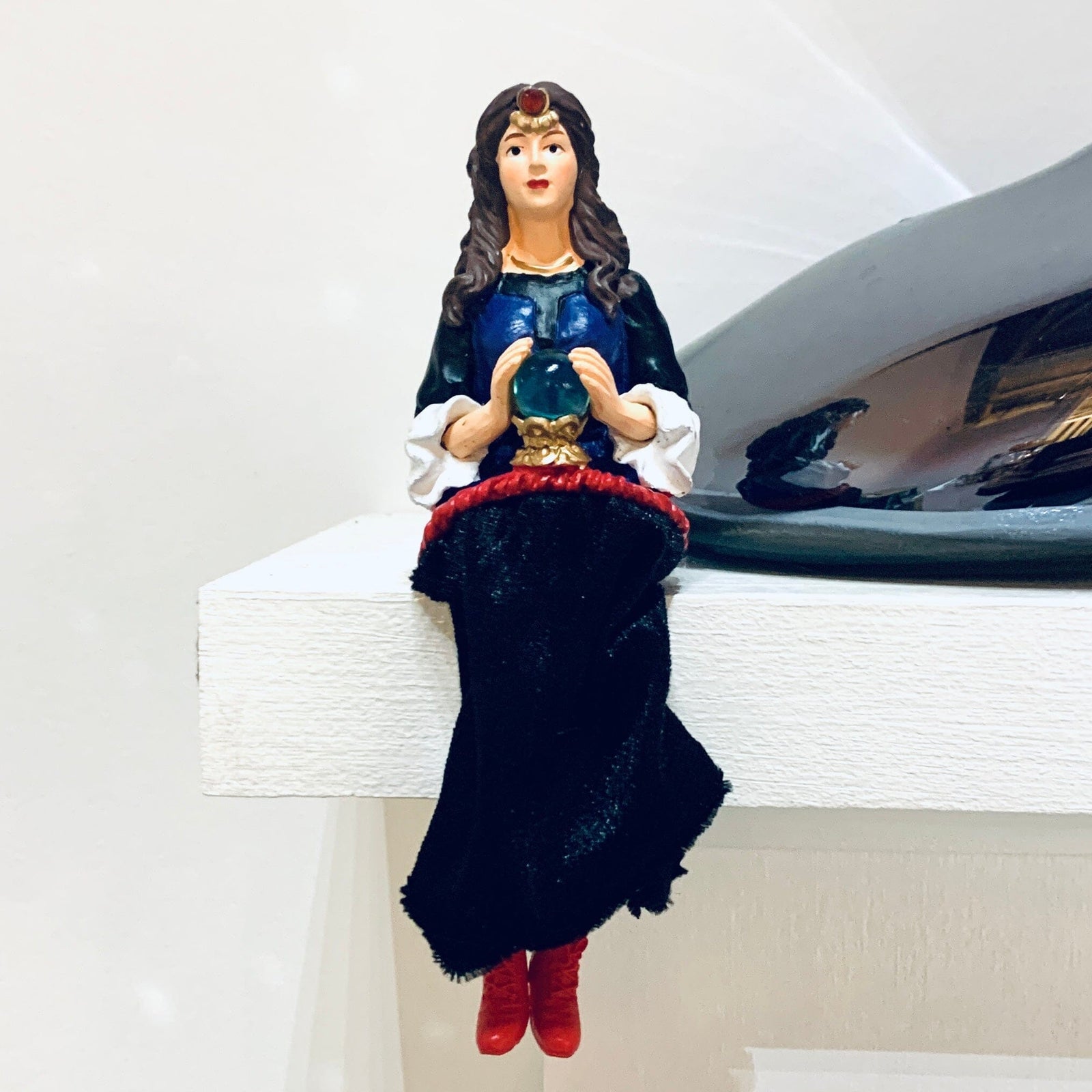Crystal Ball Fortune Teller Shelf Sitters, Blue GANZ 