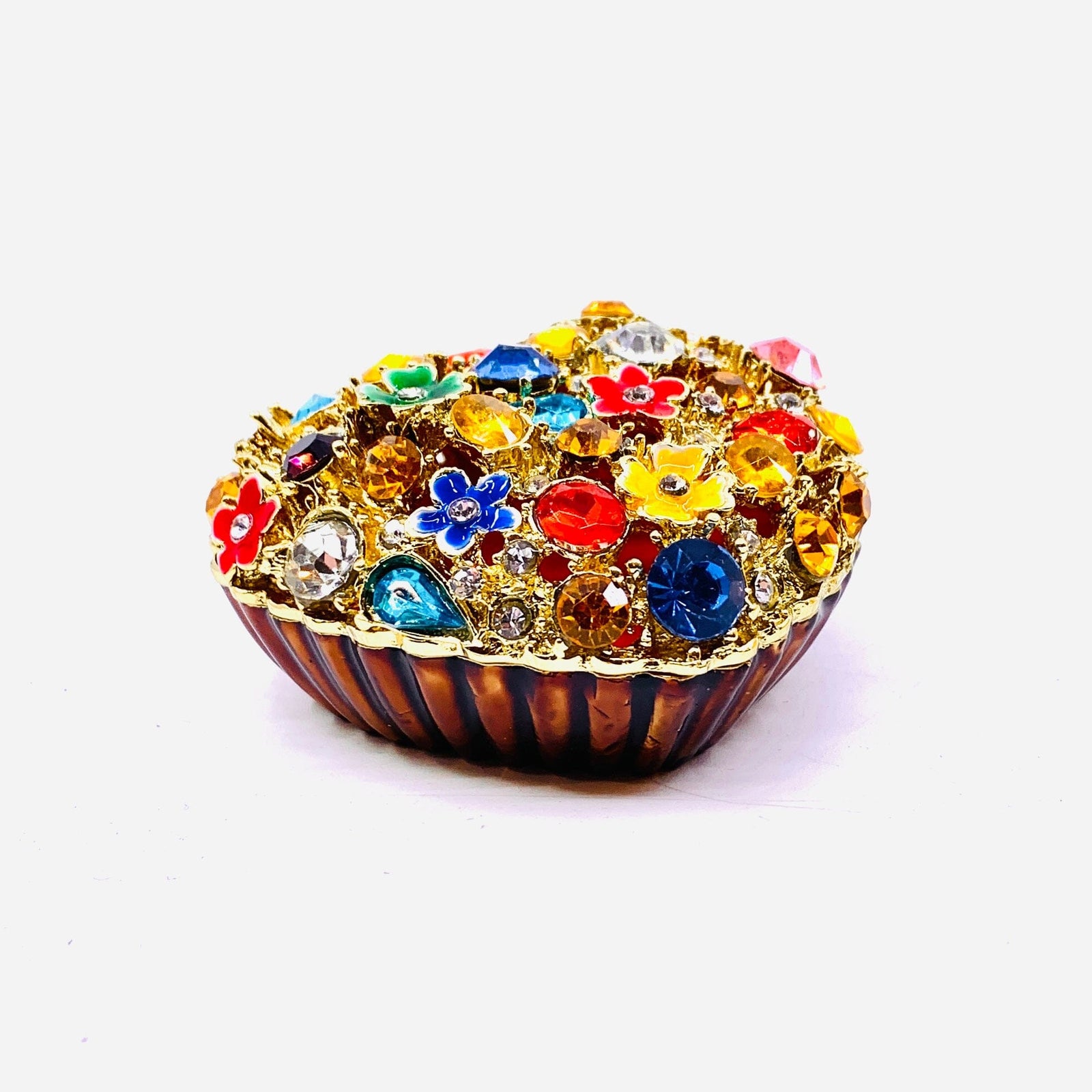 Bejeweled Enamel Trinket Box 13, Heart Decor Kubla Craft 