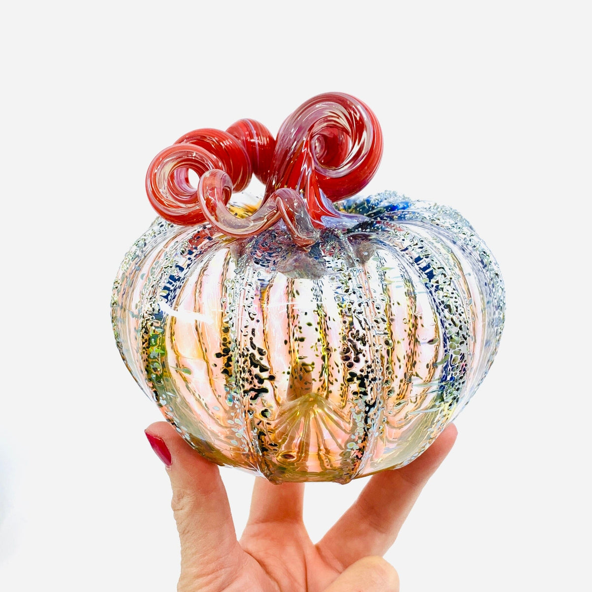 Daily Pumpkin 2131 Holiday Squat and Mercury Tree Ornament Gabby Luke Adams Glass Blowing Studio 