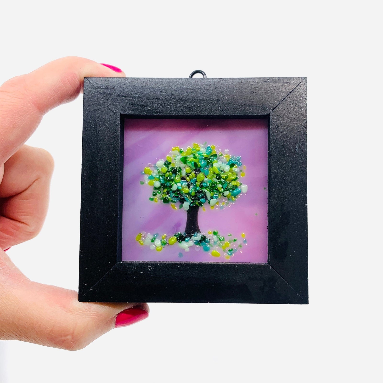 Fused Glass Tree of Life Shadow Box 123 Decor Glimmer Glass Gifts 