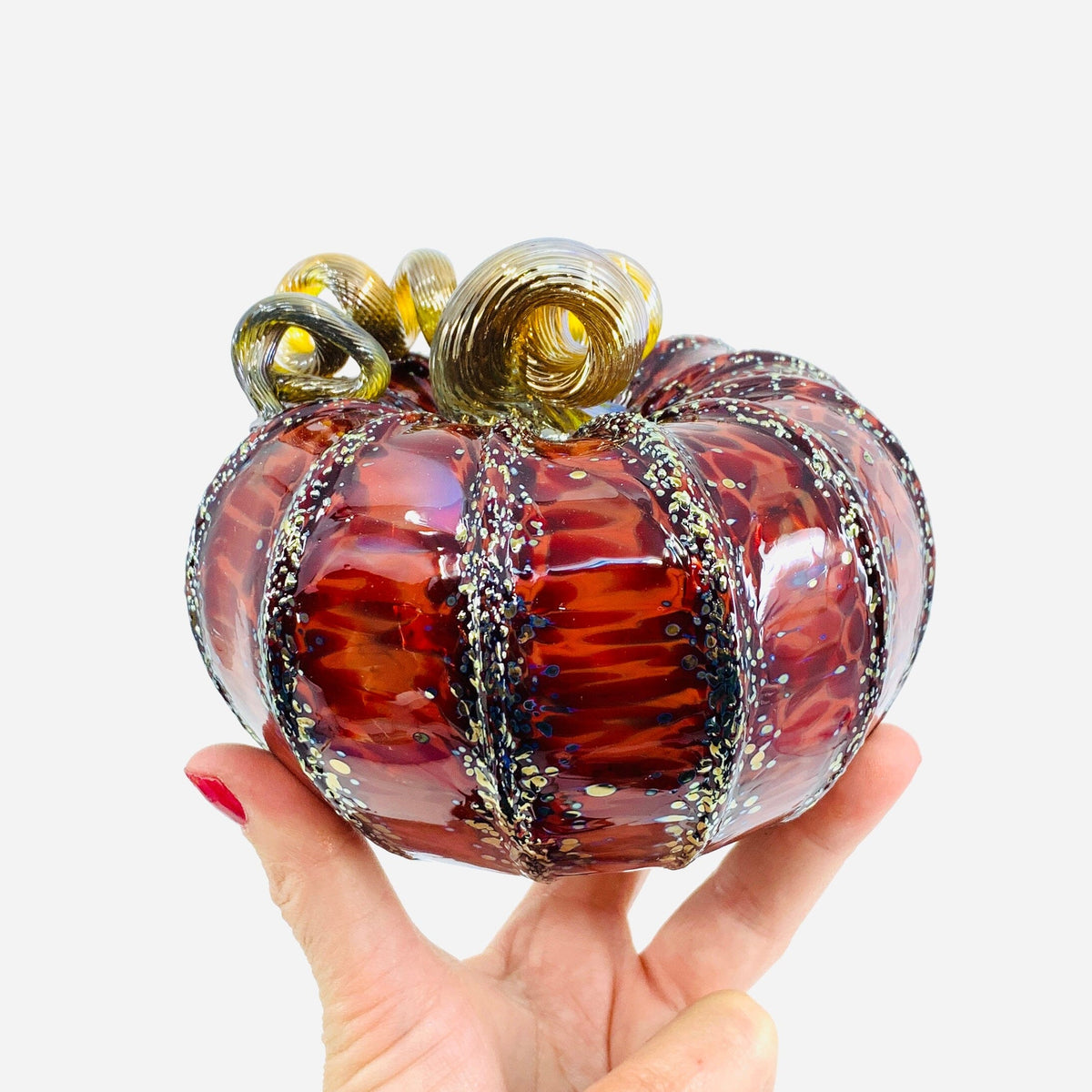 Daily Pumpkin 2138 Holiday Squat and Mercury Tree Ornament Gabby Luke Adams Glass Blowing Studio 