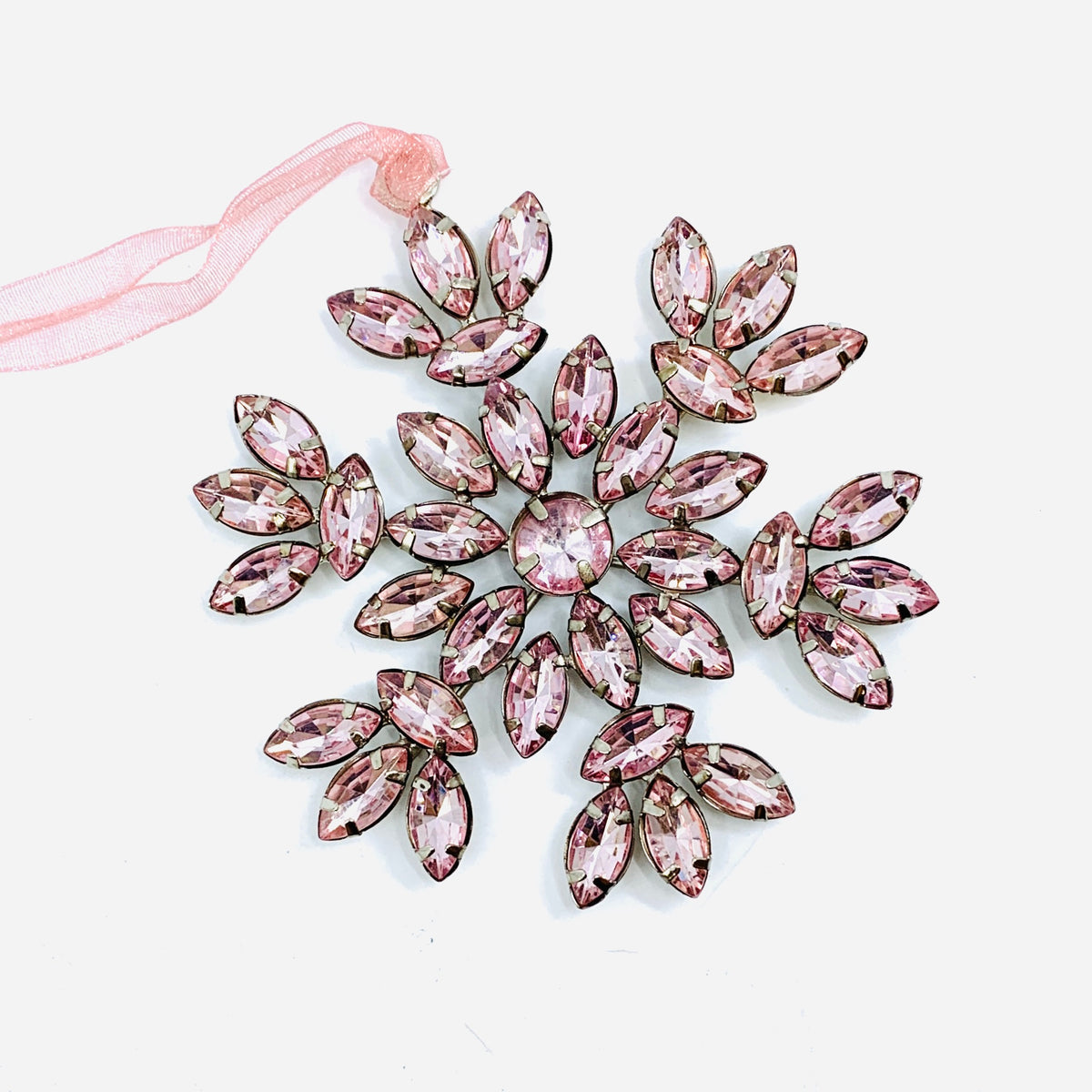 Snowflake Pink Jewel Ornament 12