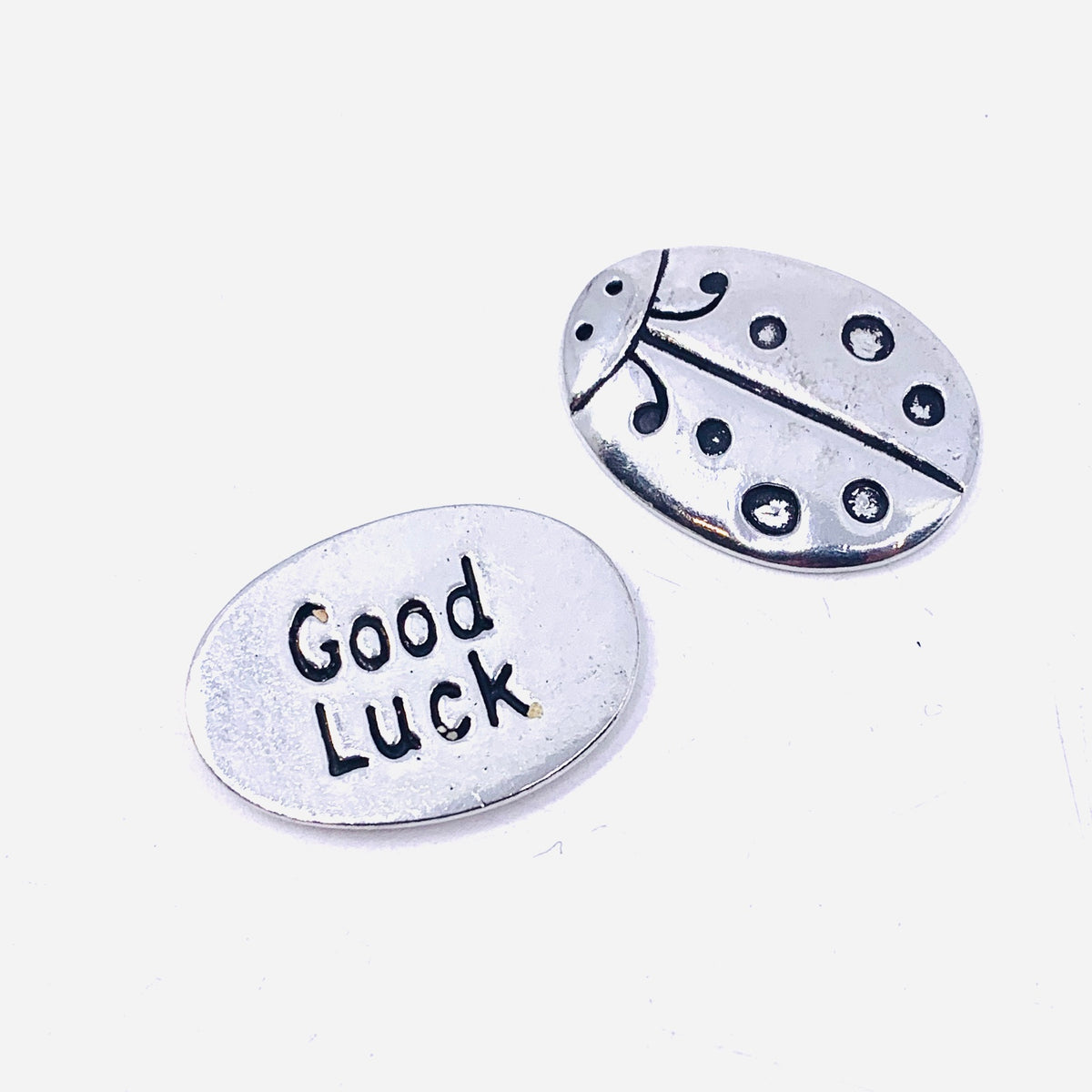 Pewter Good Luck Coin, Ladybug