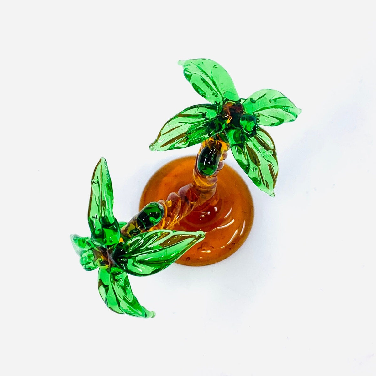 Glass Twin Palm Tree Miniature - 