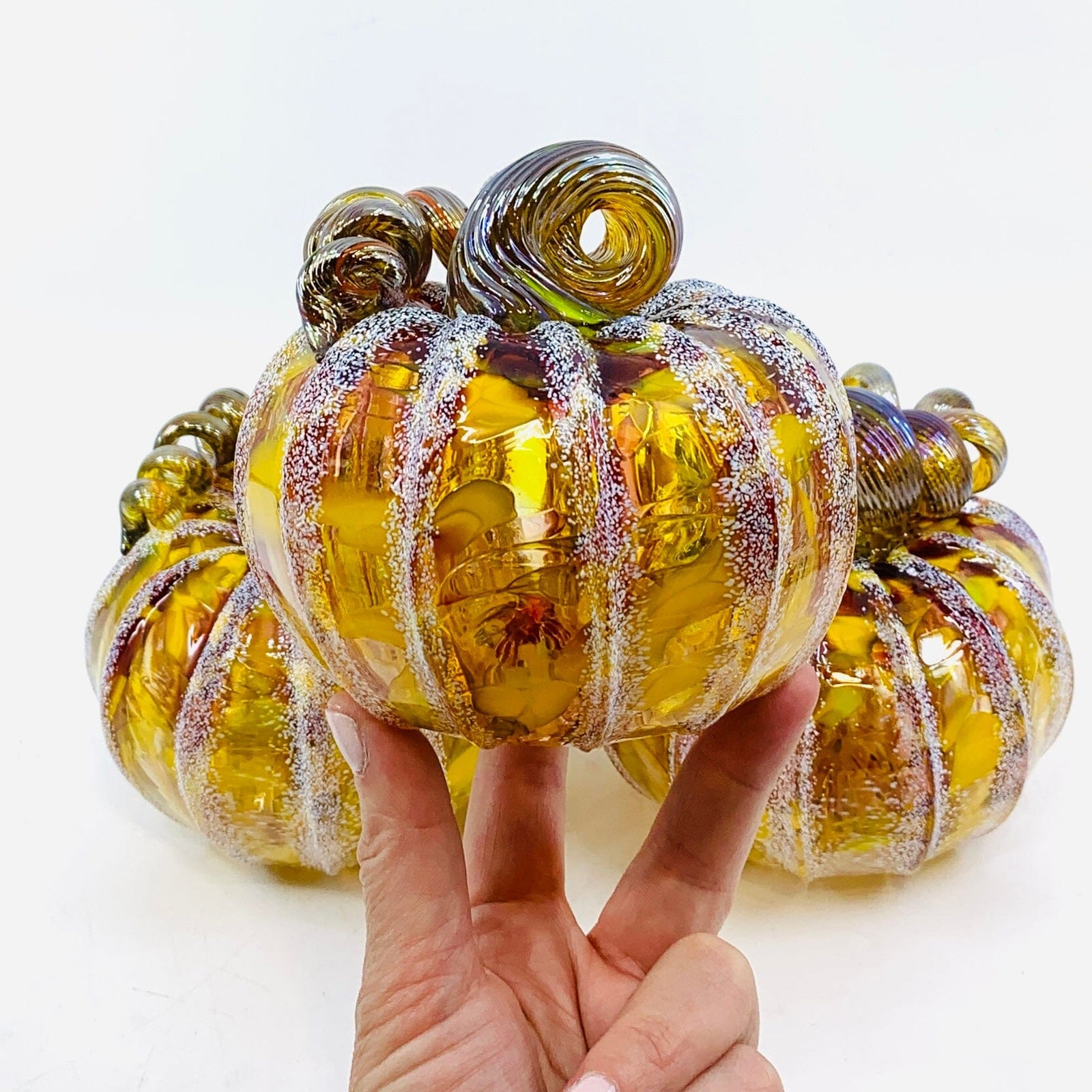 Daily Pumpkin "Practice Apple Cider” Squat Gabby Luke Adams Glass Blowing Studio 