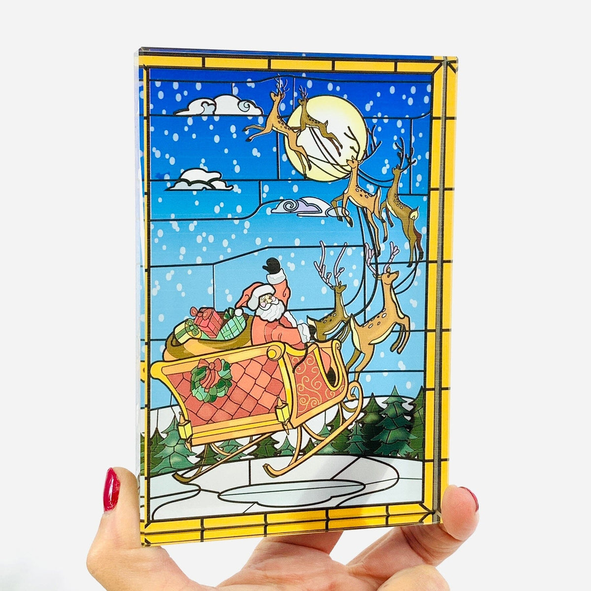 Glass Block Holiday Windows Decor GANZ 