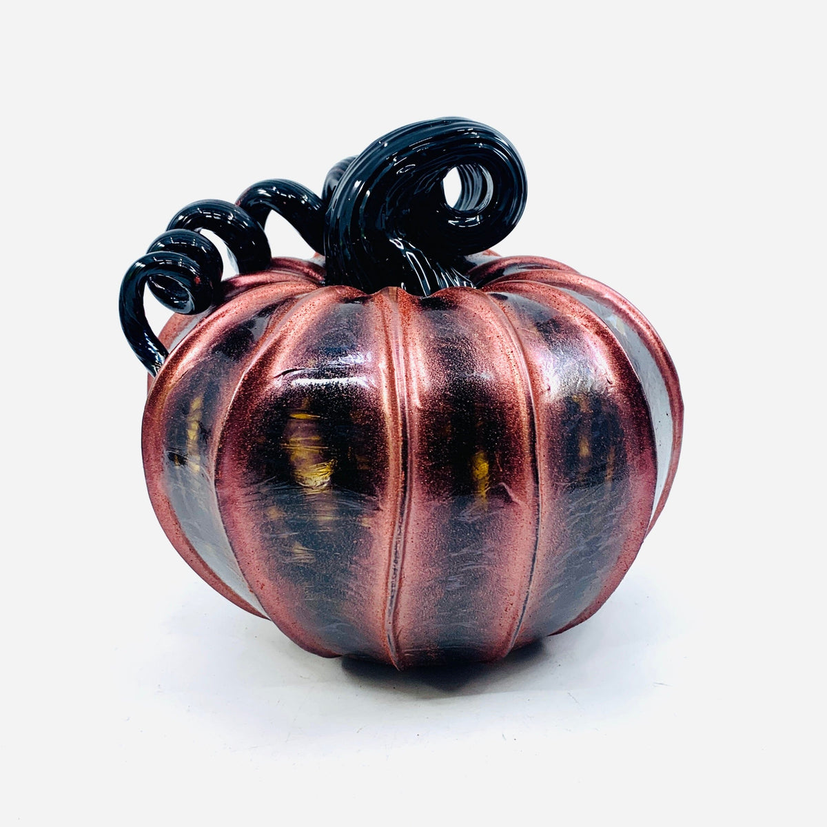 Daily Pumpkin 3716 Fall Shimmer Squat Gabby Luke Adams Glass Blowing Studio 