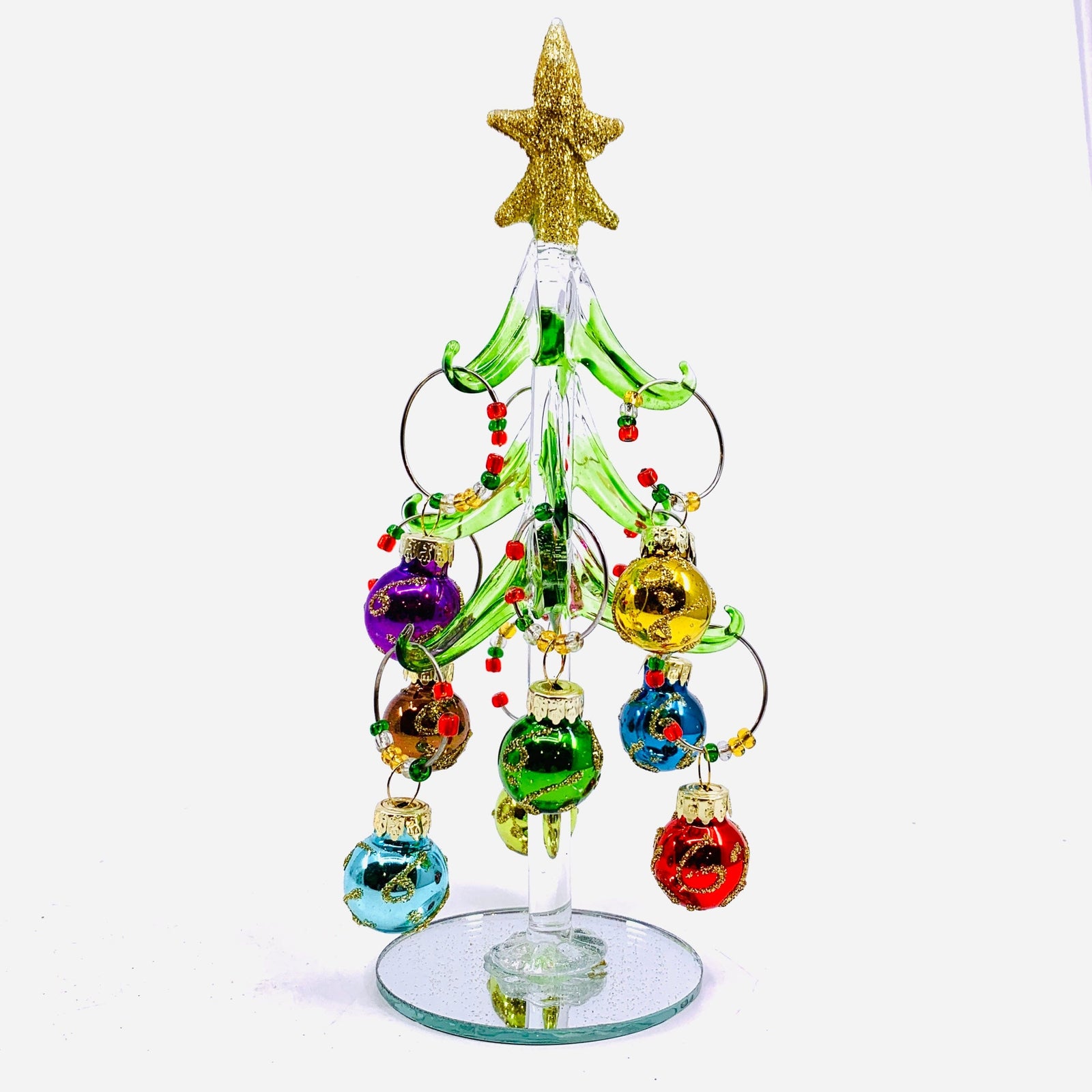 Mini Glass Wine Charm Shiny Ornament Tree 26 Decor Gift Essentials 