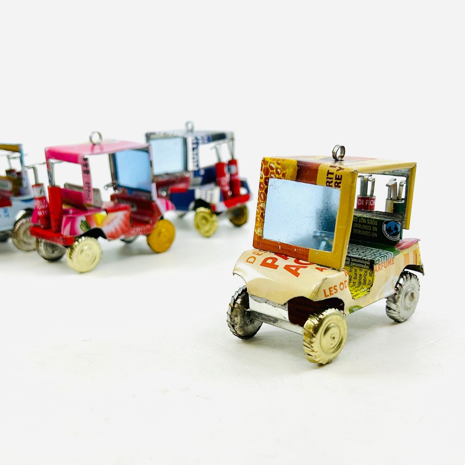 Hanging Recycled Tin Golf Cart Miniature East Africa Co. 