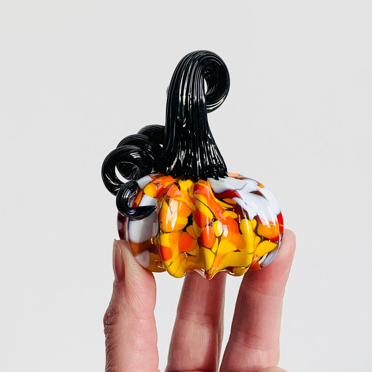 Daily Pumpkin 1307 Mini Paperweight Daily Pumpkin Luke Adams Glass Blowing Studio 
