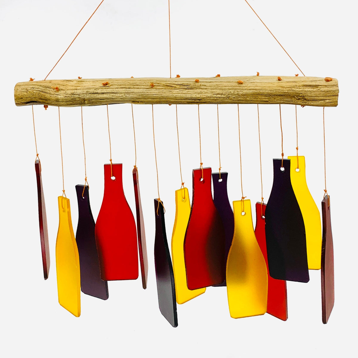 Wine Bottle Driftwood Glass Wind Chime Gift Essentials 