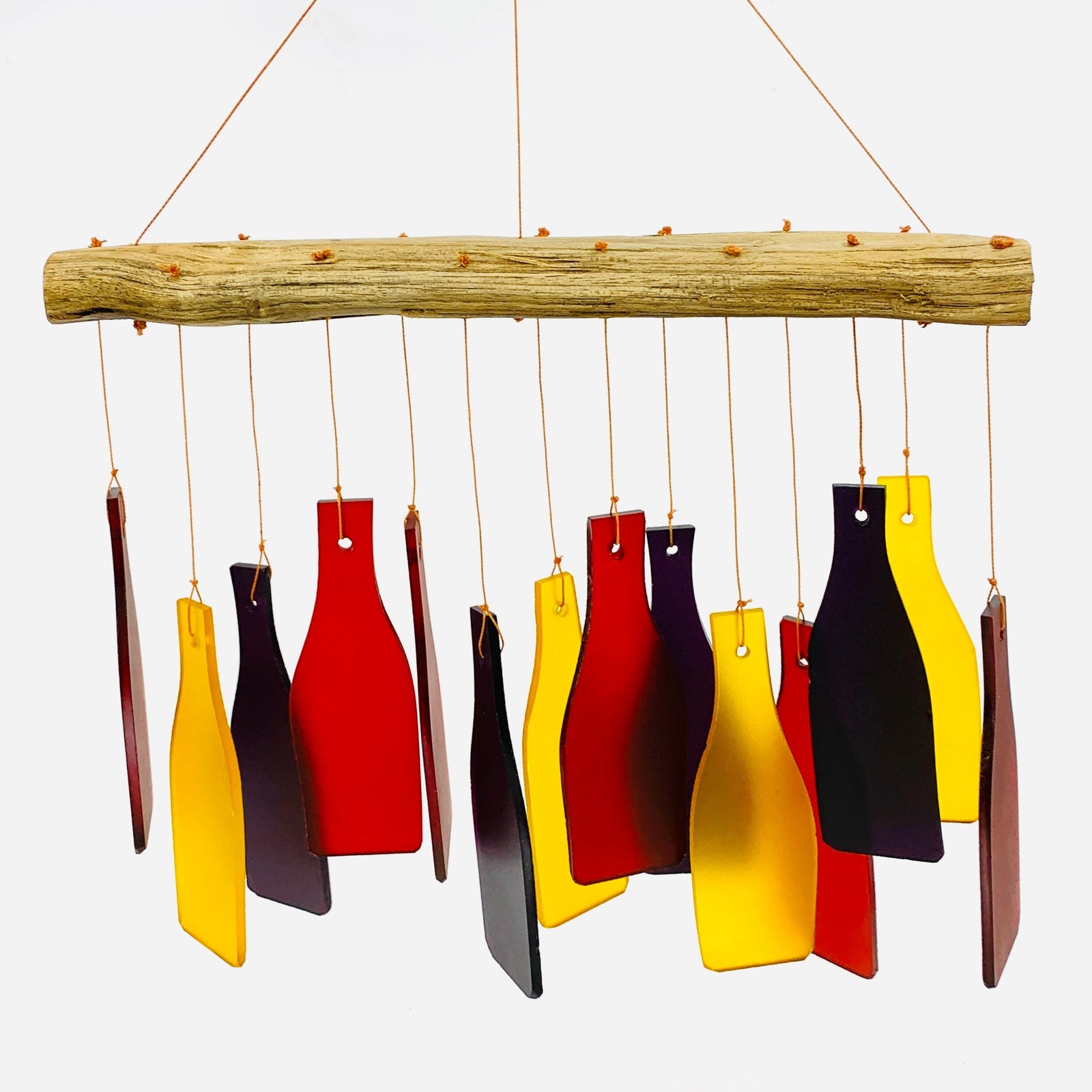 Wine Bottle Driftwood Glass Wind Chime Gift Essentials 