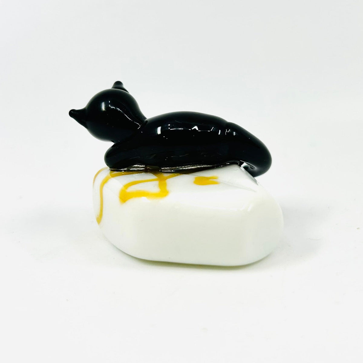 Glass Kitty on Cushion Miniature - 