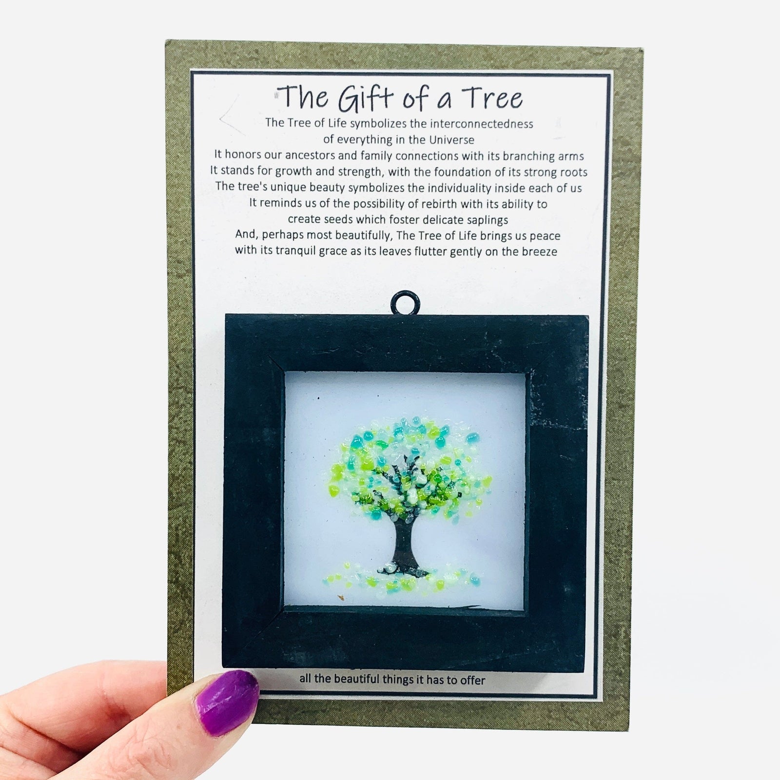 Fused Glass Tree of Life Shadow Box 214 Decor Glimmer Glass Gifts 