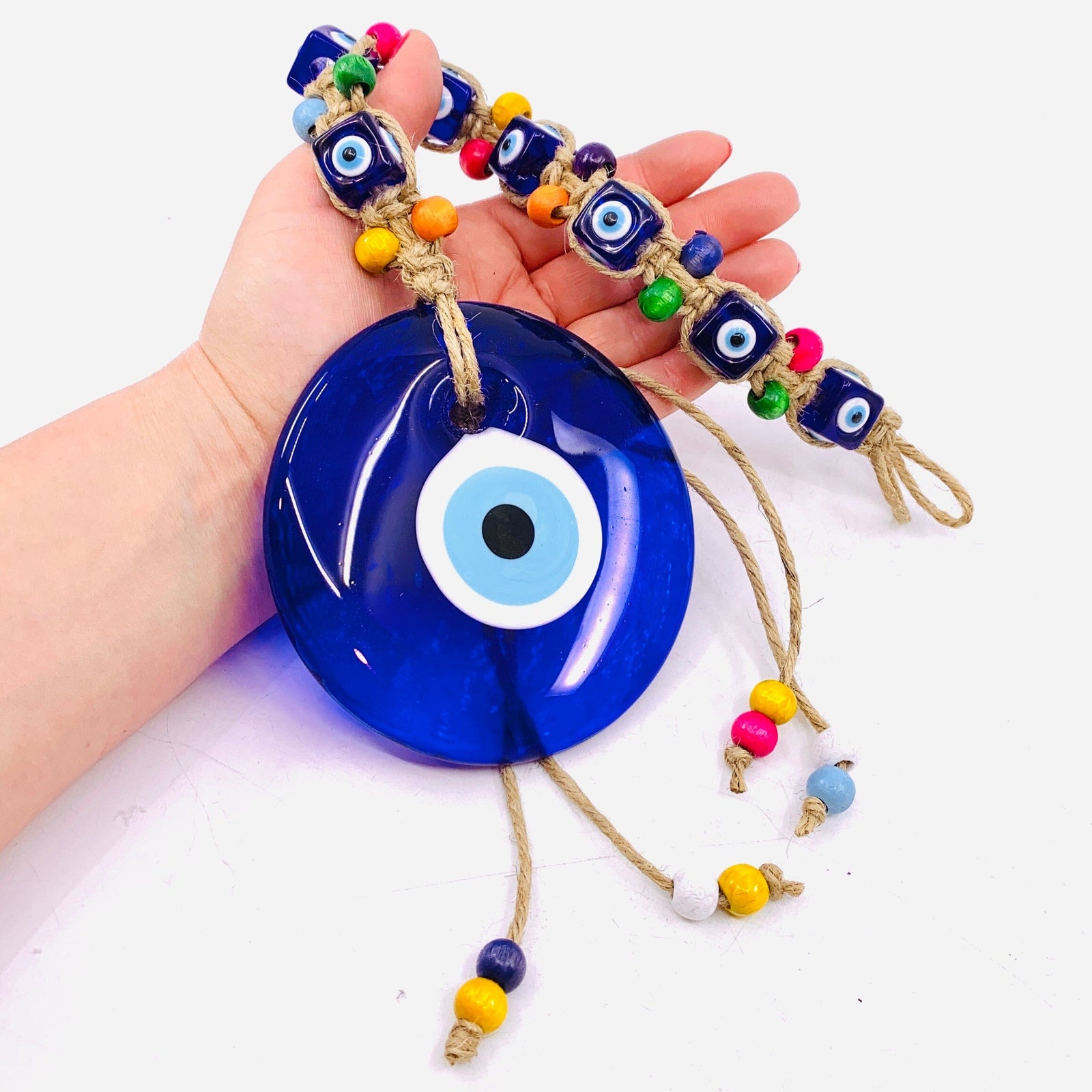 Glass Evil Eye Wall Hanger/Suncatcher 9 Natto USA 