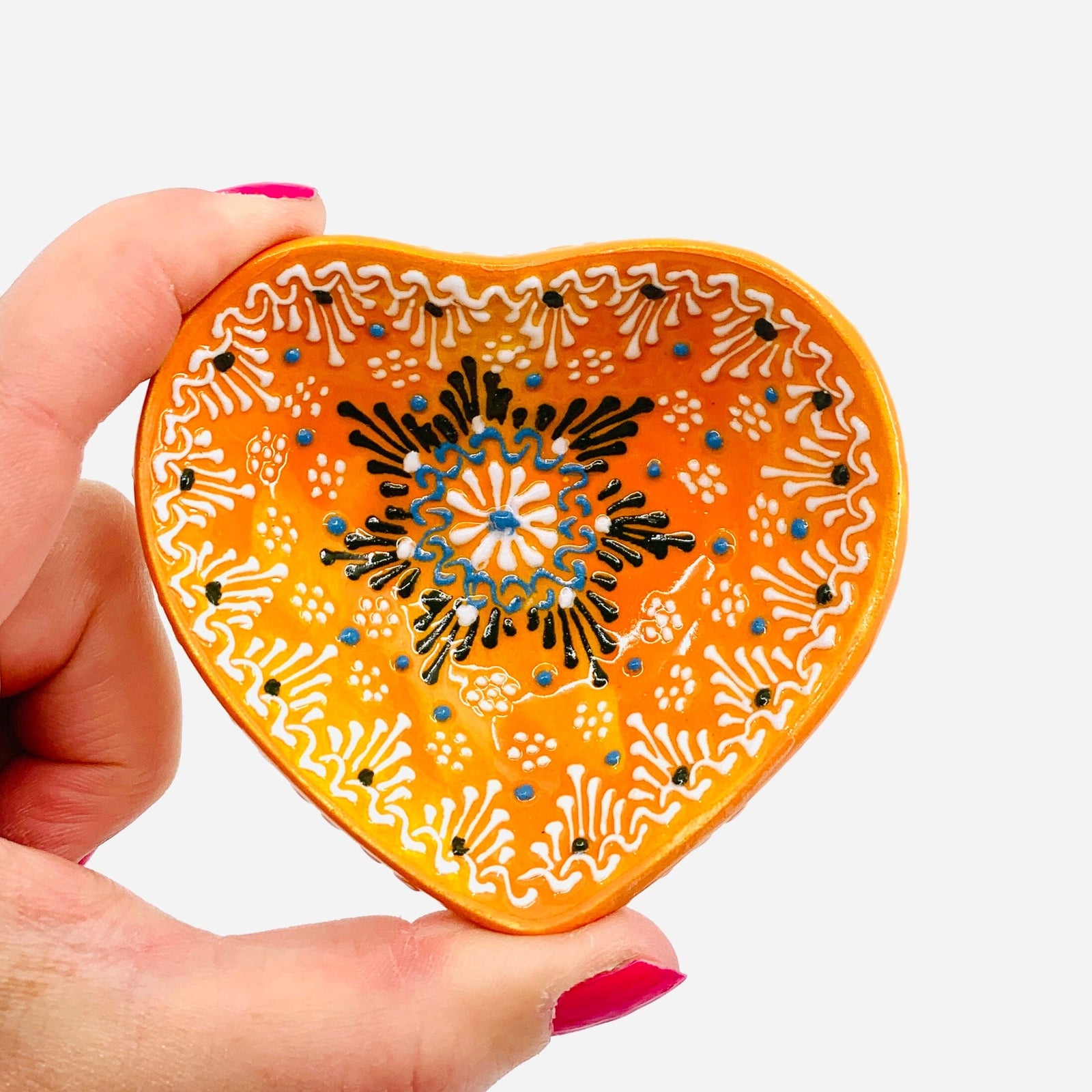 Heart Design Handmade Turkish Bowl 33 Decor Natto USA 