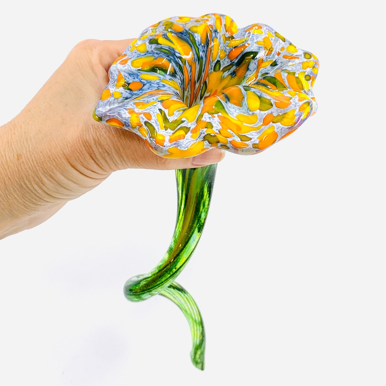 Pulled Glass Flower 60 Decor Luke Adams Glass Blowing Studio 