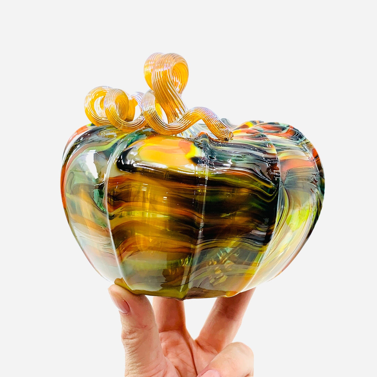 Daily Pumpkin 1253 Oops Squat Daily Pumpkin Luke Adams Glass Blowing Studio 