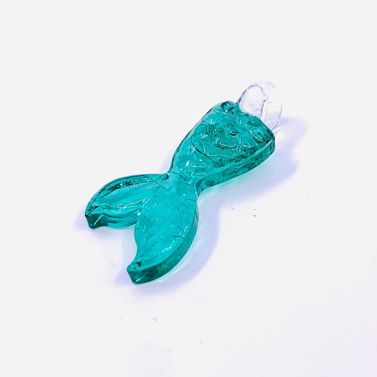 Hanging Glass Mermaid Tail, Lagoon Miniature - 