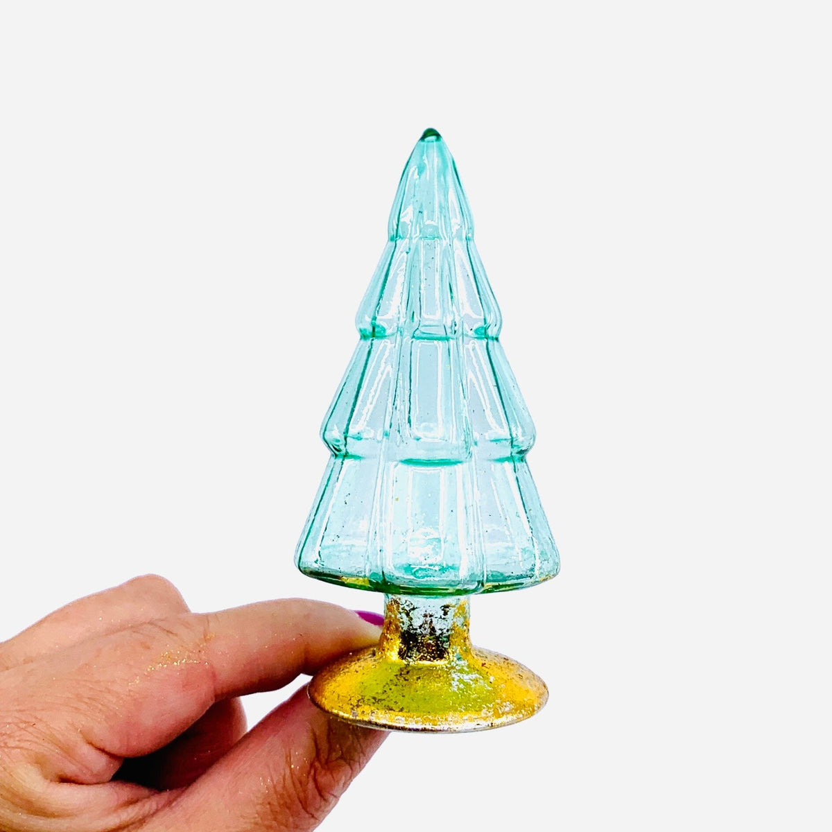 Rainbow Hue Glass Trees, Teal Cody Foster & Co 7 