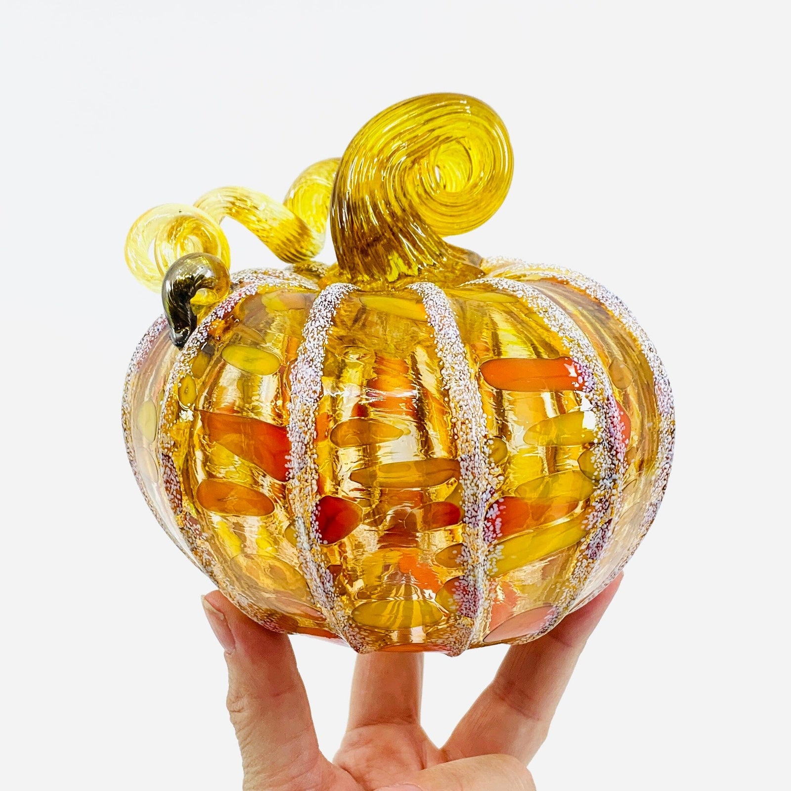 Daily Pumpkin 3734 Fall Squat Gabby Luke Adams Glass Blowing Studio 