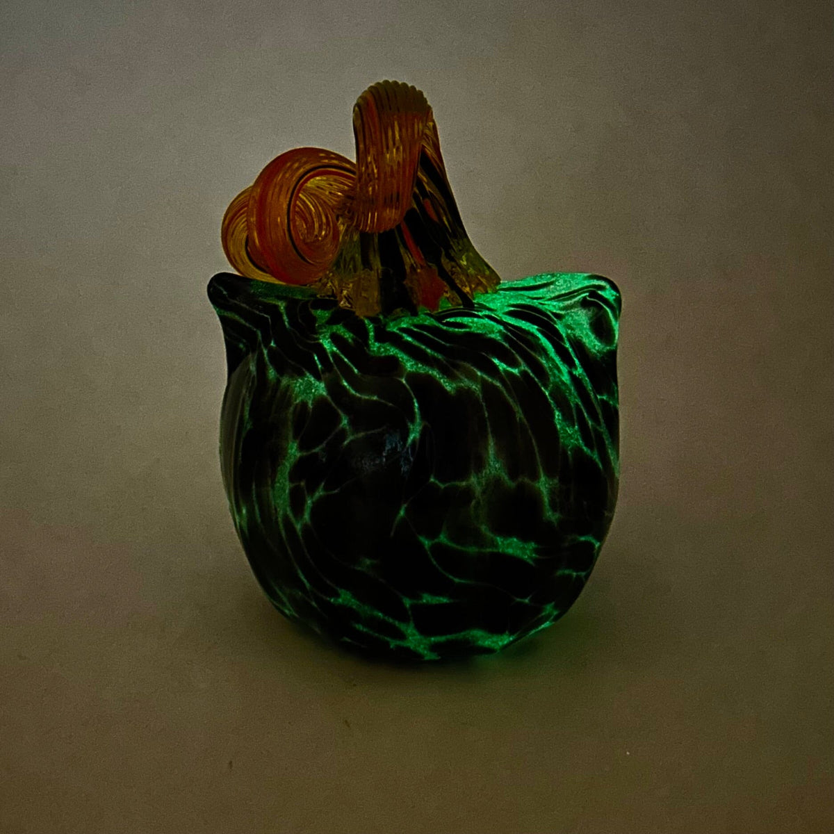 Glow Catkin 1205 Daily Pumpkin Luke Adams Glass Blowing Studio 