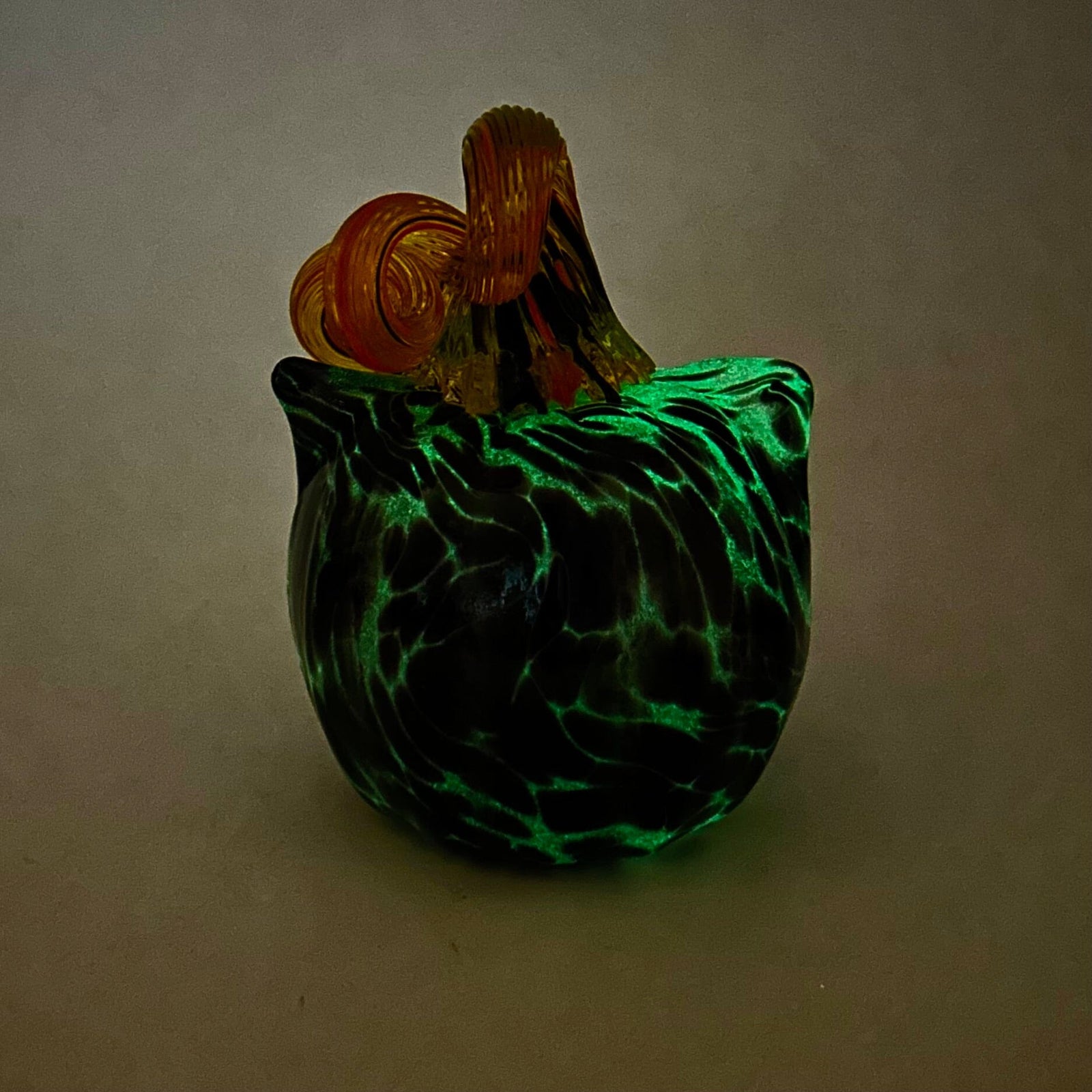 Glow Catkin 1205 Daily Pumpkin Luke Adams Glass Blowing Studio 
