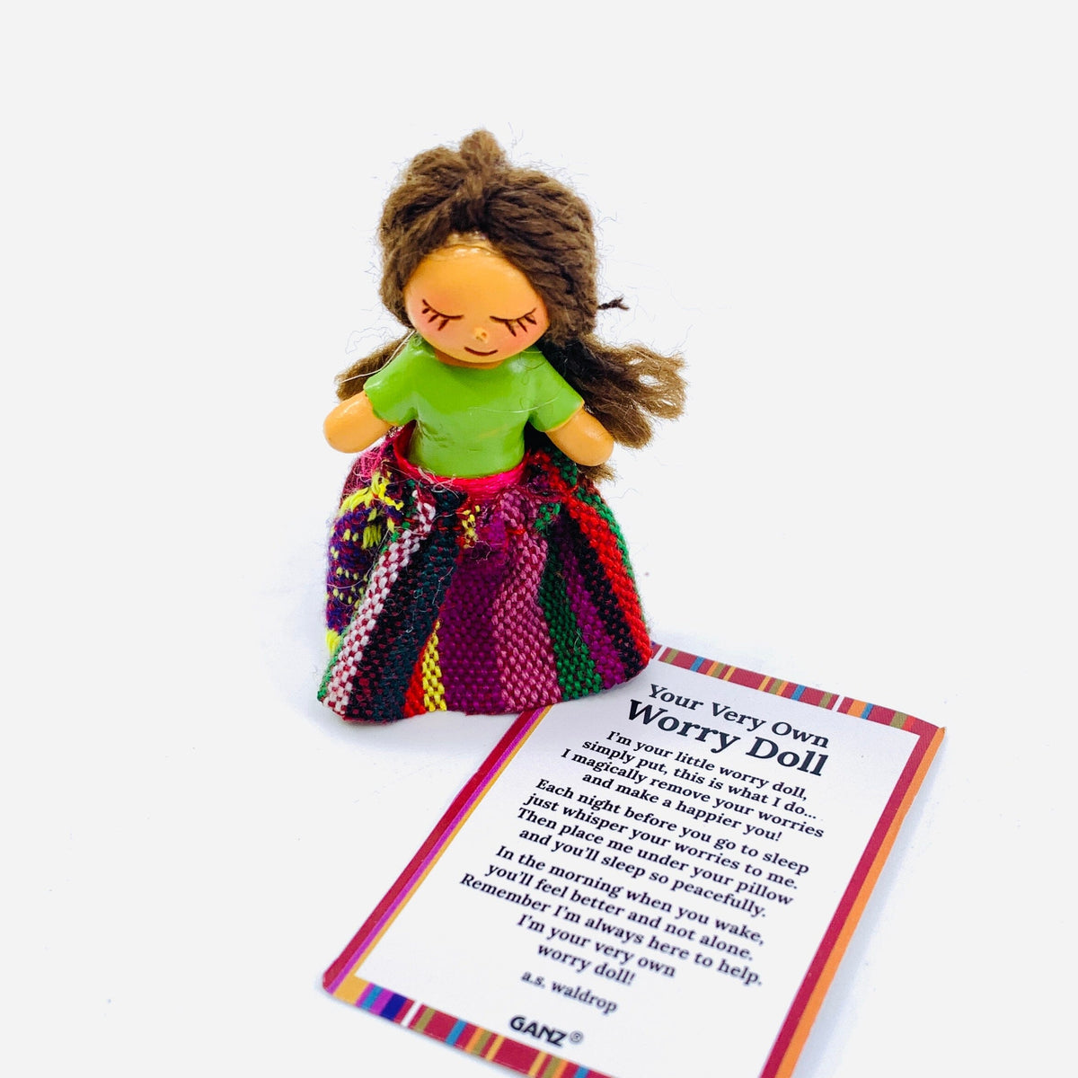 Your Very Own WORRY DOLL Charm - PT163 Miniature GANZ 