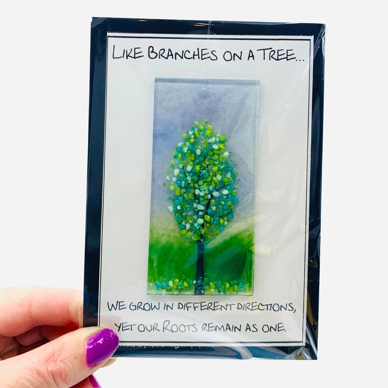 Fused Glass "Like Branches on a Tree” Suncatcher 34 Decor Glimmer Glass Gifts 