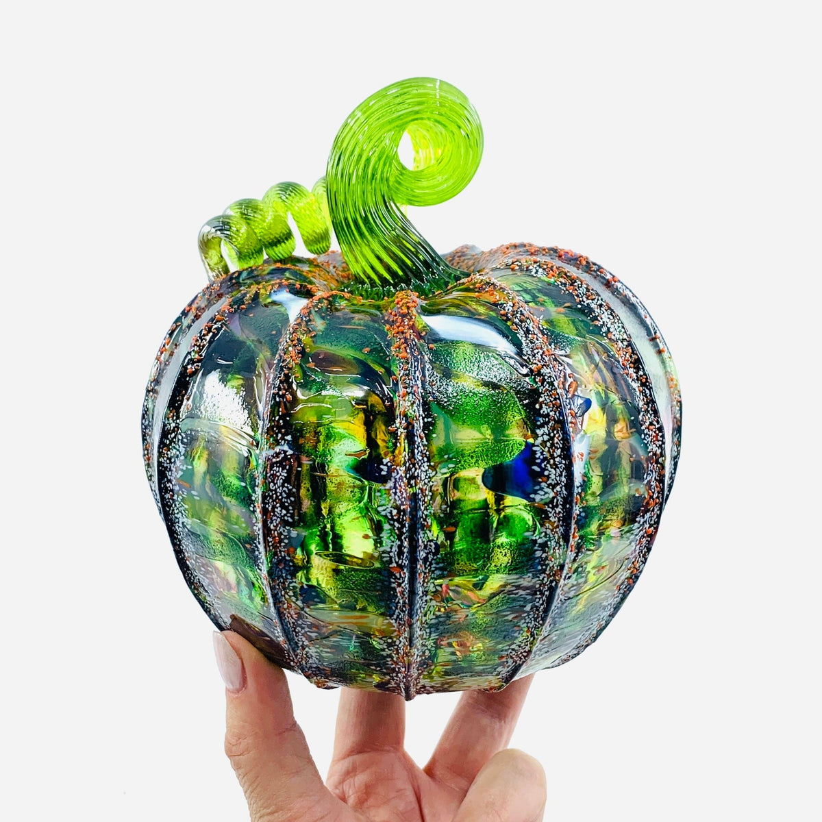 Daily Pumpkin 576 Fall Jumbo Squat Daily Pumpkin Luke Adams Glass Blowing Studio 