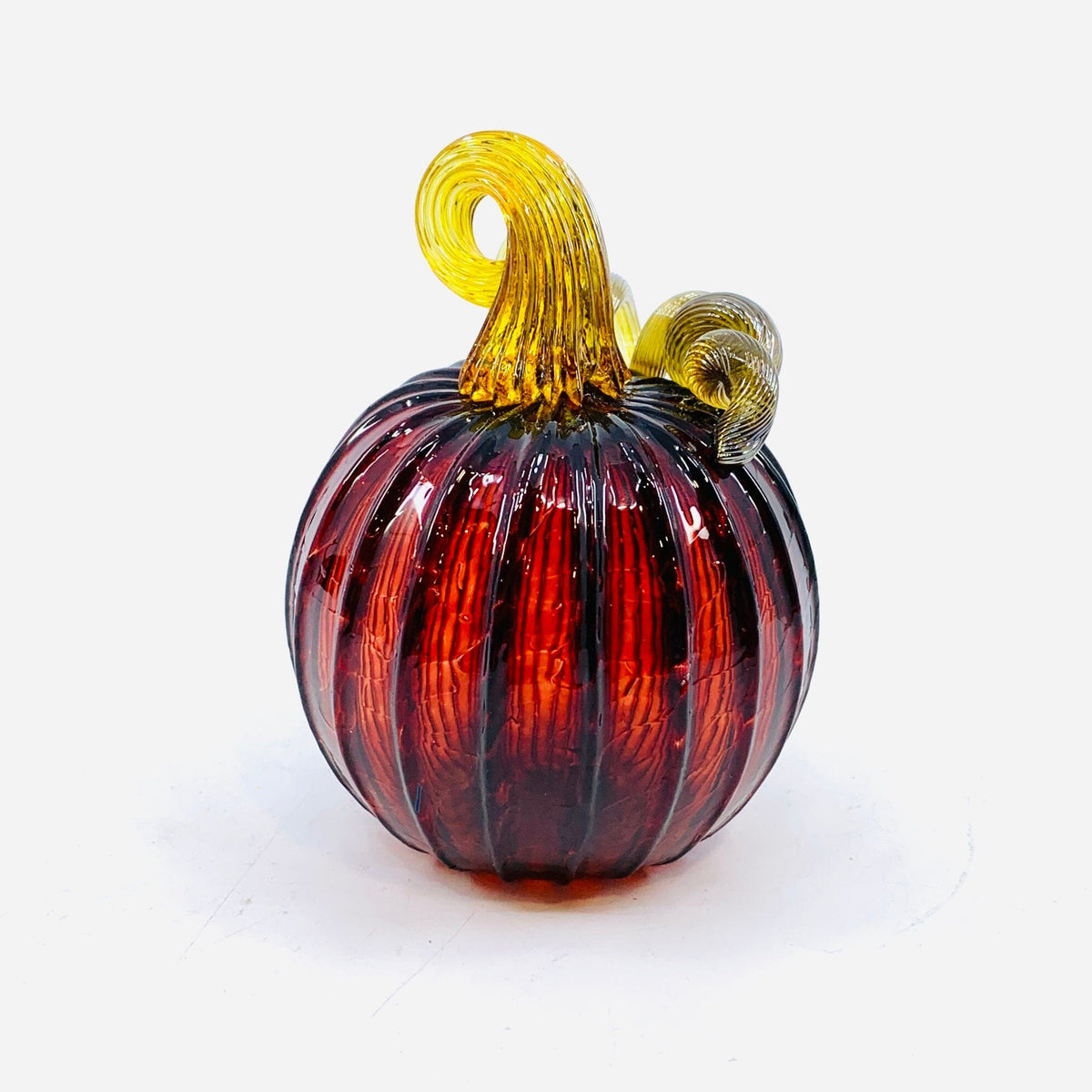 January Birthstone Pumpkin, Garnet Pumpkin Luke Adams Glass Blowing Studio 
