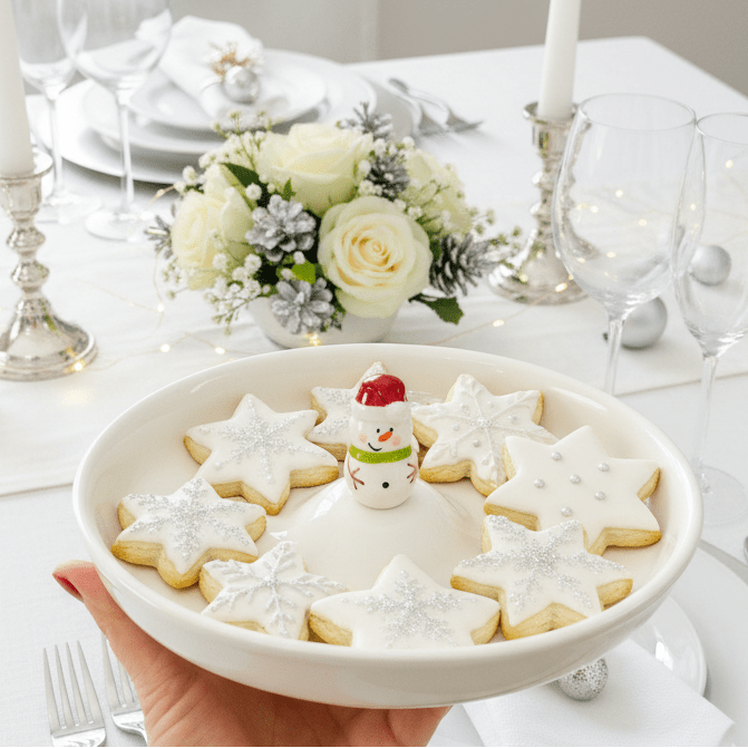Stoneware Holiday Serveware, Snowman Creative Co-Op 